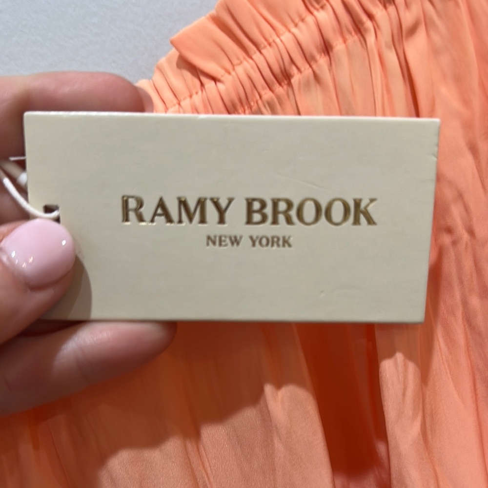 NWT RAMY BROOK Peach Off-Shoulder Women's Top - Picture 2 of 8